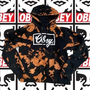 OBEY bleach tie dye hoodie